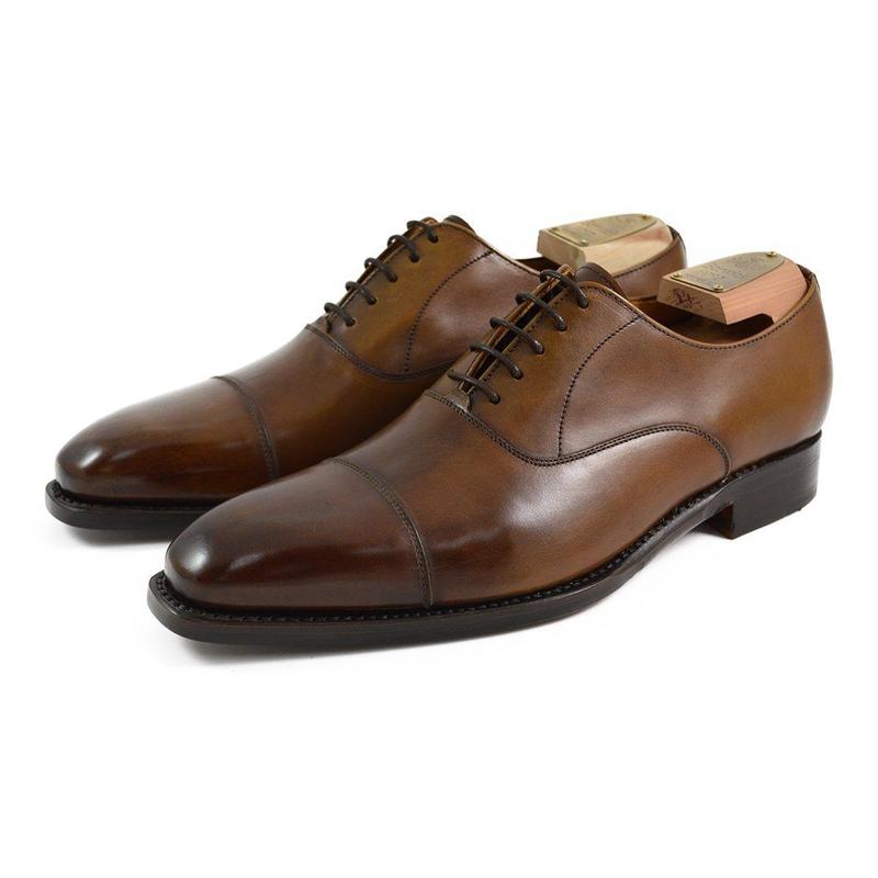 BERWICK 1707 PLAIN OXFORD - COGNAC BOX CALF 2428